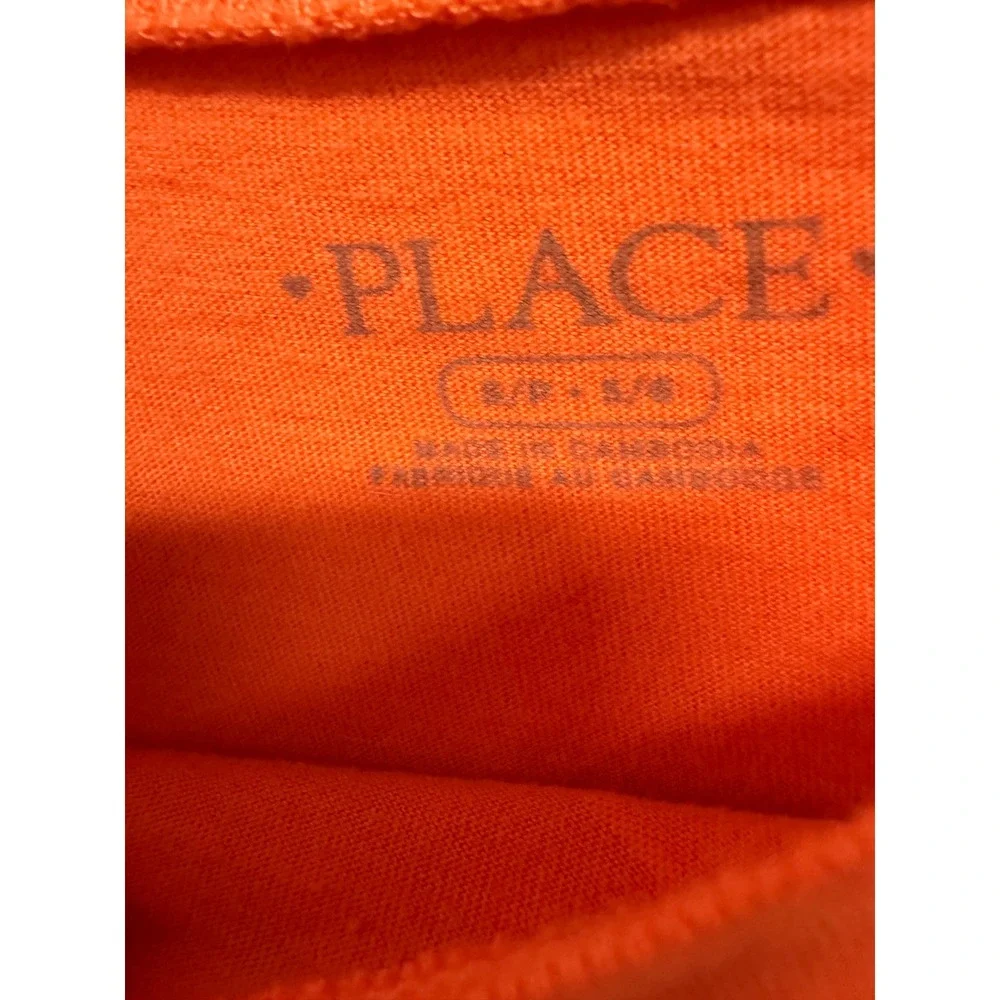 The Children's Place Girls 5/6 Halloween Unicorn Candy Corn Orange Shirt